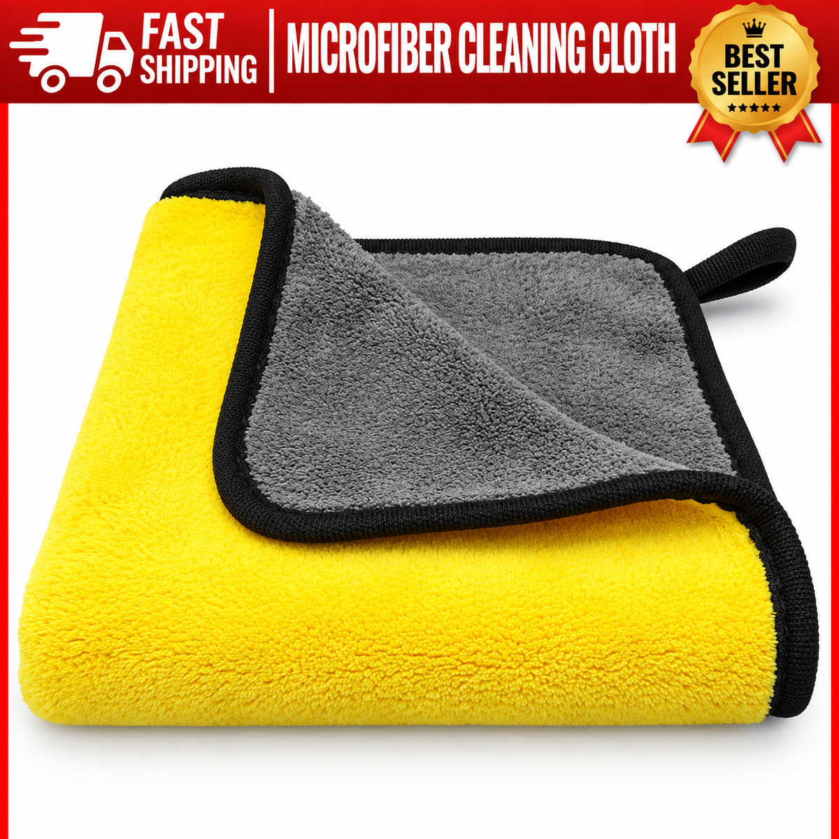 MAXIMA Microfiber Cleaning Towel 30×40cm 600 GSM – Car Detailing, Glass, Kitchen & Surface Cleaning Cloth