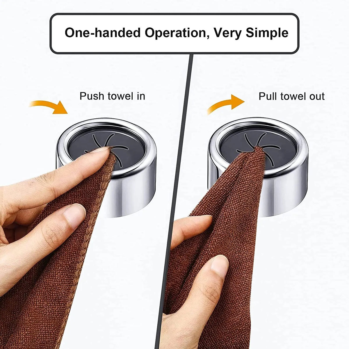 3PCS Dishcloth Clips Self Adhesive Wall Hooks Towel Gloves Holder Kitchen White