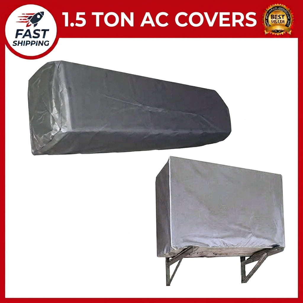Universal AC Dust Cover for Indoor & Outdoor Unit – Reusable Parachute Fabric Air Conditioner Cover