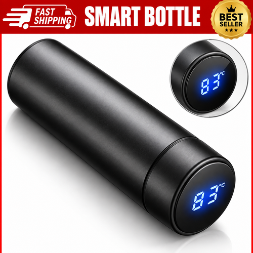 500ml Insulated Water Bottle LED Temperature Display Stainless Steel Flask