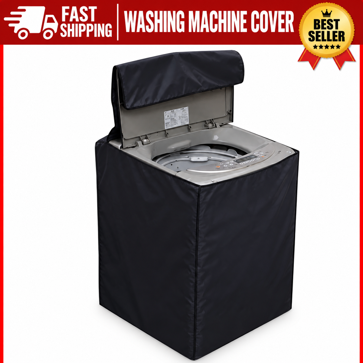 100% Waterproof Washing Machine Cover 7KG-15KG | Dustproof & Sunproof Parachute Cover | Top Load Automatic & Semi Automatic Washer Protector | All Brands