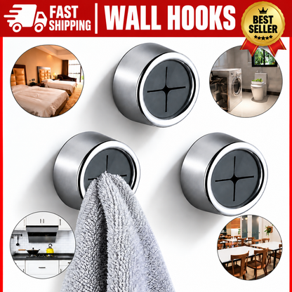 3PCS Dishcloth Clips Self Adhesive Wall Hooks Towel Gloves Holder Kitchen White