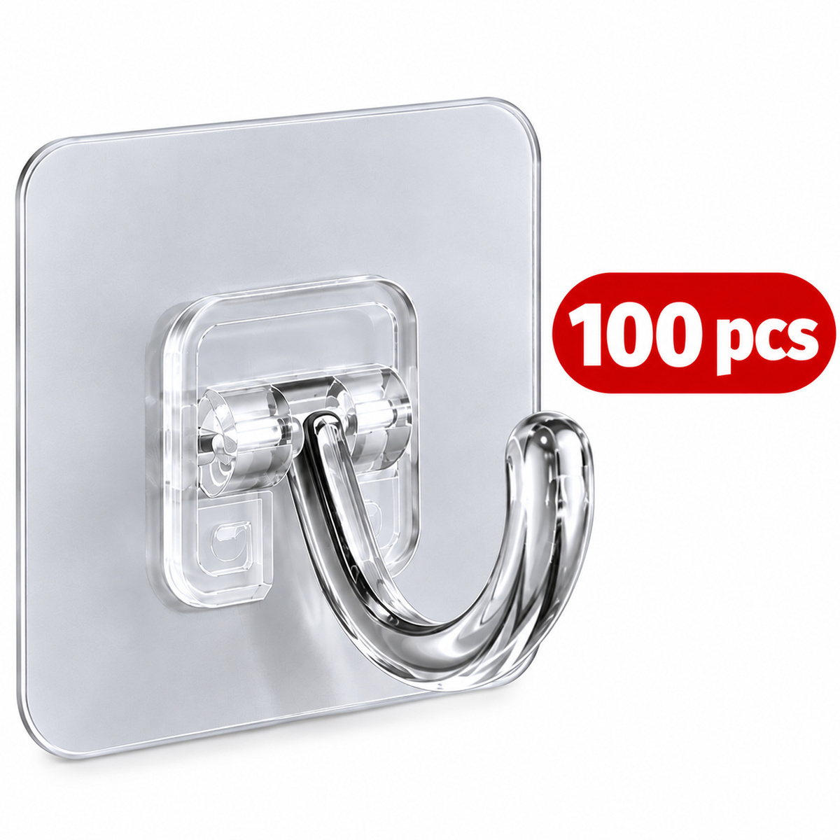 10PCS Self Adhesive Wall Hooks – Strong Sticky Hooks, Waterproof No-Drill Hanging Hooks for Bathroom, Kitchen & Home