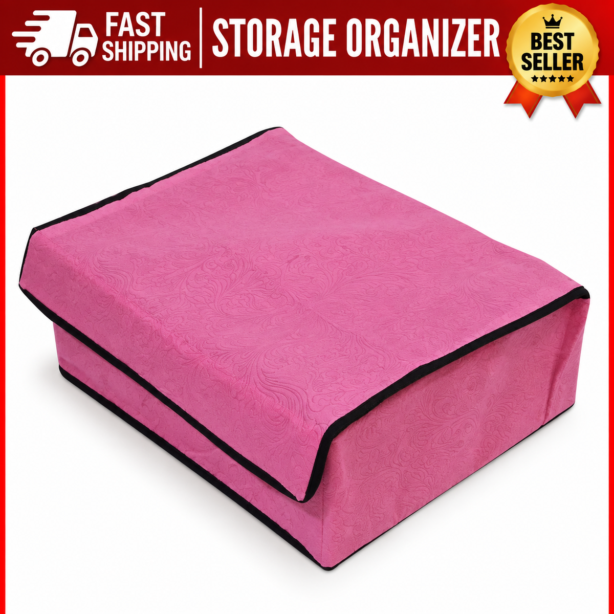 24-Cell Underwear & Sock Organizer Box with Lid – Foldable Closet Drawer Storage Divider