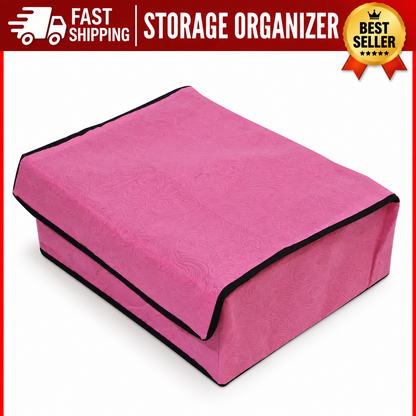 24-Cell Underwear & Sock Organizer Box with Lid – Foldable Closet Drawer Storage Divider