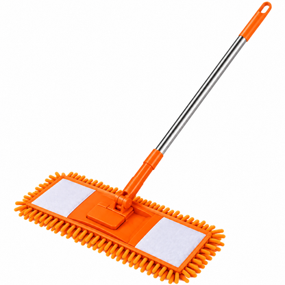 Flat Microfiber Floor Mop | Wet & Dry Floor Cleaning Mop | Washable Dust Mop with Telescopic Handle | Tile, Marble, Wood & Laminate