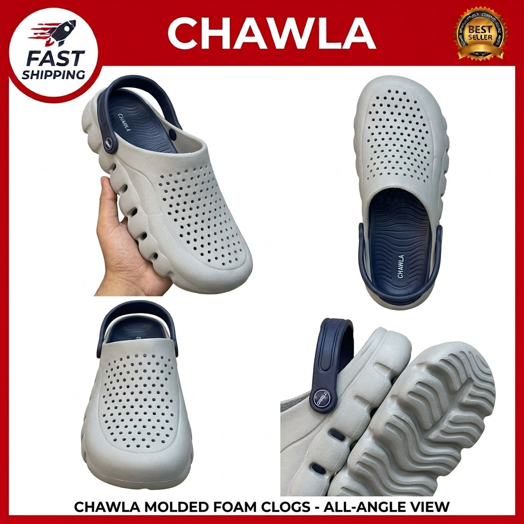 Chawla Men's Casual Molded Foam Clogs – Lightweight Non-Slip Breathable Water Shoes